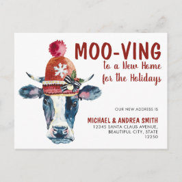 Postal De Anuncios Moo-ving Cow, nuevo hogar para Navidades de vacaci