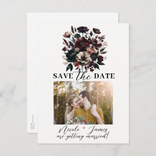 Postal De Anuncios Moody Rustic Garden Florals Bohemian Save the Date