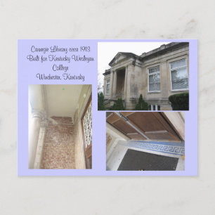 Postal De Anuncios Mostrando su edad... Biblioteca Carnegie