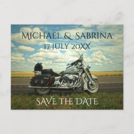 Postal De Anuncios Motocicleta Personalizada Save the Date