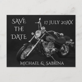 Postal De Anuncios Motocicleta Personalizada Save the Date