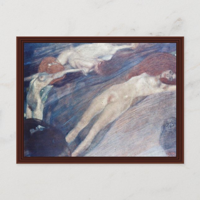 Postal De Anuncios Mover Agua De Klimt Gustav (Anverso)