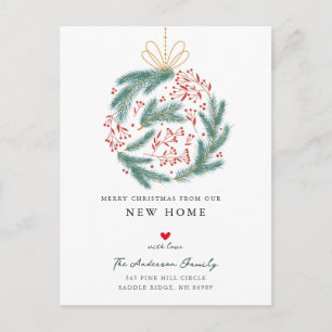 Postal De Anuncios Movimiento de los Ornamentos de Navidad