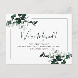 Postal De Anuncios Movimos el Eucalipto Verde Esmeralda Nueva direcci