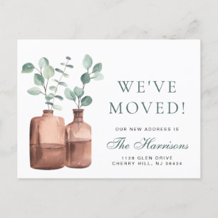 Postal De Anuncios Movimos Eucalyptus Watercolor Moving
