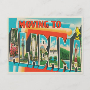 Postal De Anuncios Mudanza al cambio del vintage de Alabama de