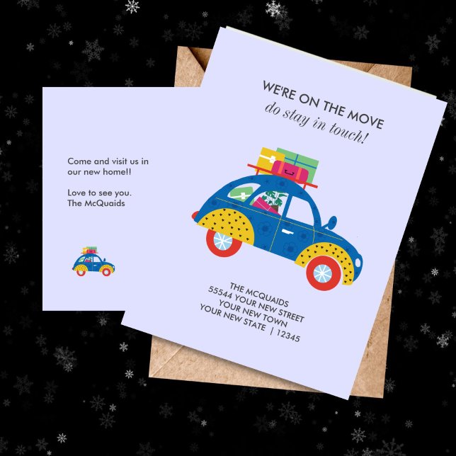 Postal De Anuncios Mudanza de Coche Divertida a Casa  (Subido por el creador)