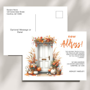 Postal De Anuncios Mudanza de dirección de otoño
