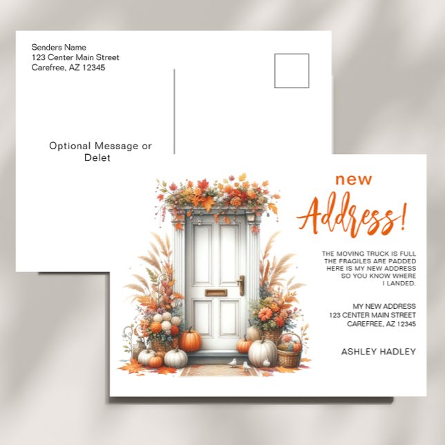 Postal De Anuncios Mudanza de dirección de otoño (Subido por el creador)
