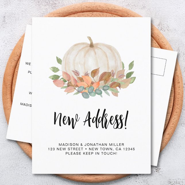 Postal De Anuncios Mudanza de Otoño de Calabaza (Subido por el creador)