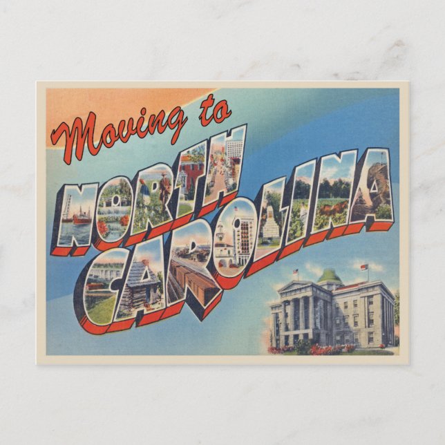 Postal De Anuncios Mudarse a Carolina del Norte Cambio de dirección v (Anverso)