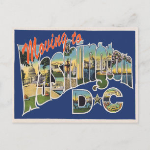 Postal De Anuncios Mudarse a Washington DC Cambio de dirección vintag
