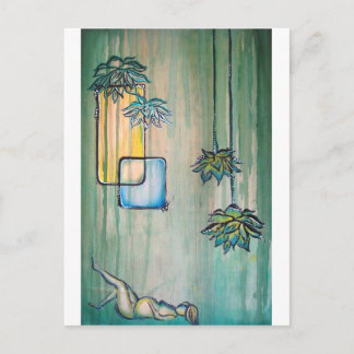 Postal De Anuncios Mujer embarazada con flores de Lotus