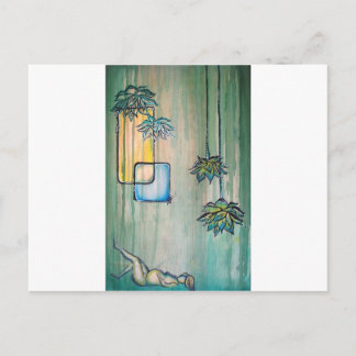 Postal De Anuncios Mujer embarazada con flores de Lotus