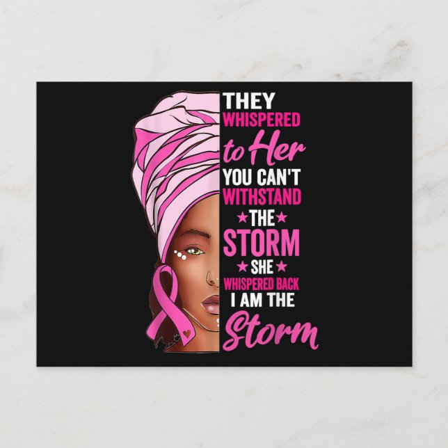 Postal De Anuncios Mujeres Negras Yo Soy La Tormenta Conciencia del C (Anverso)