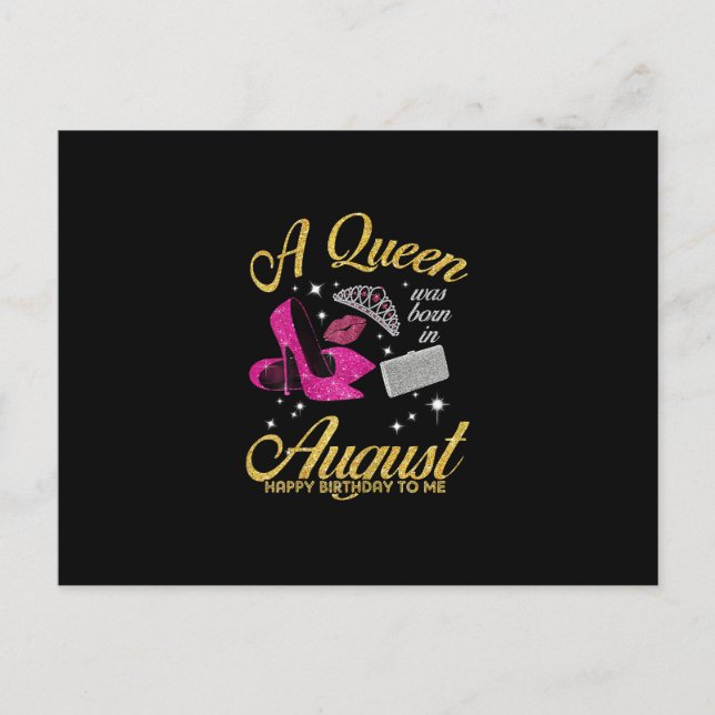 Postal De Anuncios Mujeres Una Reina Nació En El Regalo De Cumpleaños (Anverso)