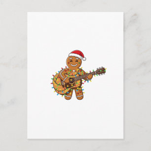 Postal De Anuncios Músico de jengibre adorable tocando la guitarra
