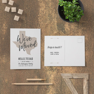 Postal De Anuncios Muted Gold We've Moved - Texas