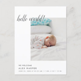 Postal De Anuncios Nacimiento mínimo moderno del collage de la foto