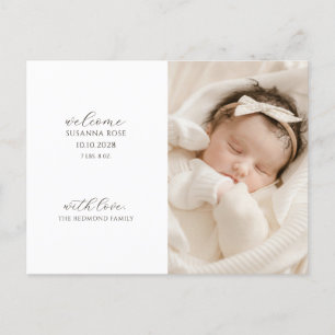 Postal De Anuncios Nacimiento moderno de foto bebé