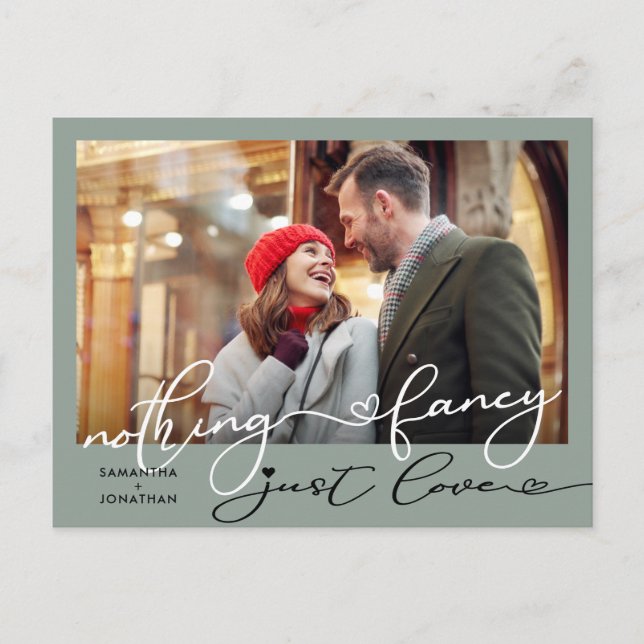Postal De Anuncios Nada Fantástico, Sólo Amor Foto De Elopement (Anverso)
