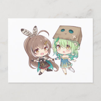 Postal De Anuncios Nanashi Mumei (七詩ムメイ) y Ceres Fauna (セレス・ファウナ)