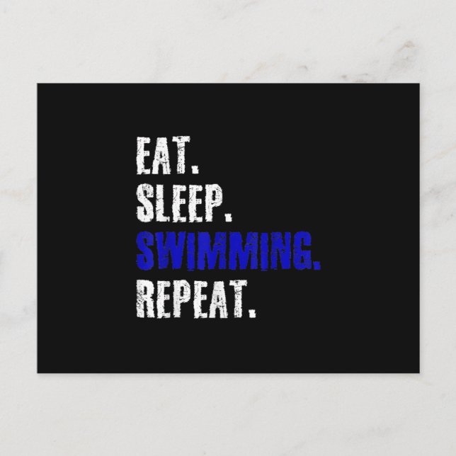 Postal De Anuncios Natación Y Natación Diseñan Regalo De Verano (Anverso)