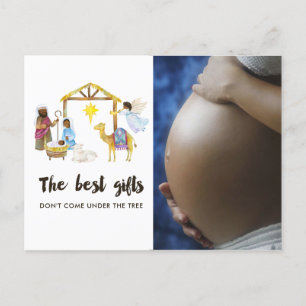 Postal De Anuncios Natividad Navidad Esperando bebé