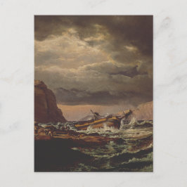 Postal De Anuncios Naufragio en la costa noruega por Johan Dahl 