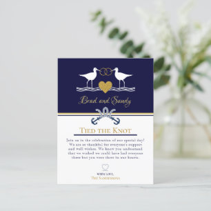 Postal De Anuncios Nautical Coastal Blue Sandpiper Bridal Shower