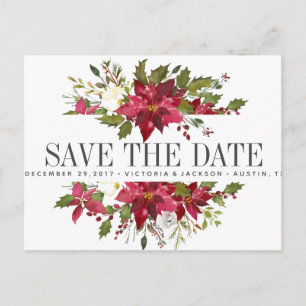 Postal De Anuncios Navidad BODA de invierno de Navidad guarden la