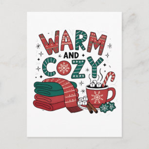 Postal De Anuncios Navidad Cálida Y Acogedora Chocolate Caliente 