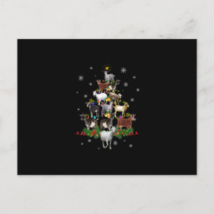Postal De Anuncios Navidad en el árbol de la cabra Nochebuena