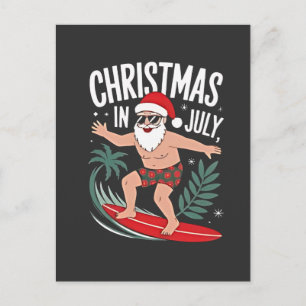 Postal De Anuncios Navidad en julio Graciosa navidad de Navidad Santa