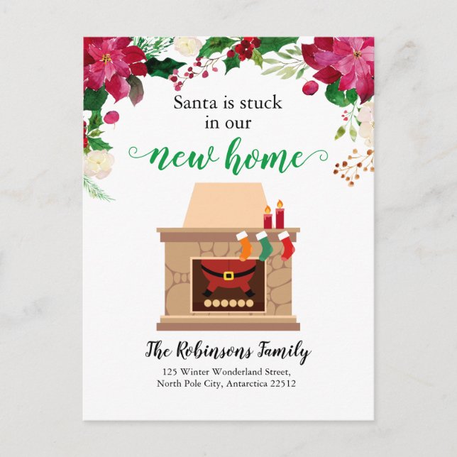 Postal De Anuncios Navidades divertidos se mudan de nuevo hogar de va (Anverso)