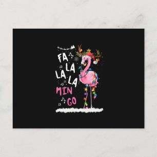 Postal De Anuncios Navidades - Fa-La-Mingo Flamingo Con Navidades