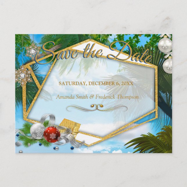 Postal De Anuncios Navidades Salven la fecha (Anverso)