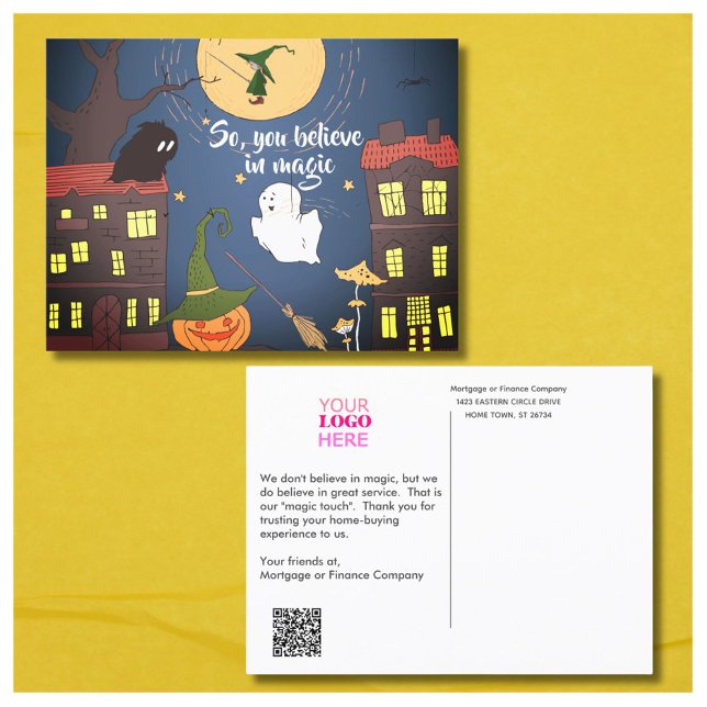 Postal De Anuncios Negocio de Halloween Hipoteca Agradecimiento de Bi (Subido por el creador)