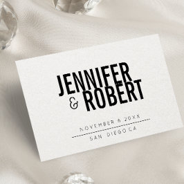 Postal De Anuncios Negrita Moderna Minimalista  GUARDAR LA FECHA NEGR