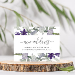 Postal De Anuncios New Address Calligraphy Floral Change of Address