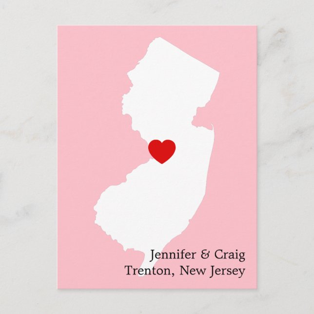Postal De Anuncios New Jersey Love Save the Date (Anverso)