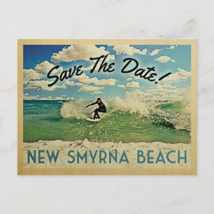 Postal De Anuncios New Smyrna Beach Save The Date Florida Surfing