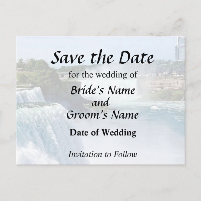 Postal De Anuncios Niagara Falls NY - Vista desde el lado estadounide (Anverso)