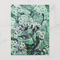 NIDO DE PÁJARO, ÁRBOL CON FLORES VERDES BLANCAS DE