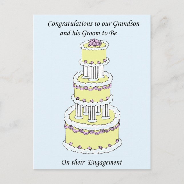 Postal De Anuncios Nieto y futuro novio Compromiso (Anverso)