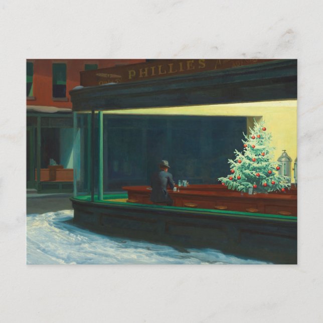Postal De Anuncios Nighthawks en Navidad (Anverso)