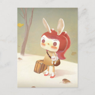 Postal De Anuncios Niña perdida en el bosque