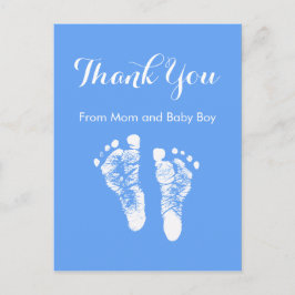 Postal De Anuncios Niño Bebé Gracias Por Las Cuidadosas Huellas De Re