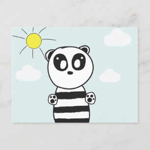 Postal De Anuncios Niños Panda