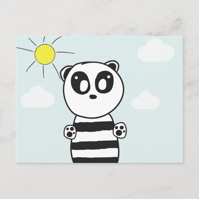 Postal De Anuncios Niños Panda (Anverso)